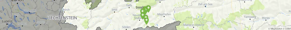 Kartenansicht für Apotheken-Notdienste in der Nähe von Schmirn (Innsbruck  (Land), Tirol)